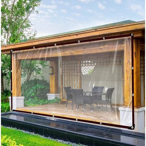 4 X 4 M Transparente Pvc-plane – Robuste Terrassenabdeckung – Pflanzenschutz – Gartenschutz – Wind- Und Regenschutz Für Hühnerstall – Terrassenabdeckung