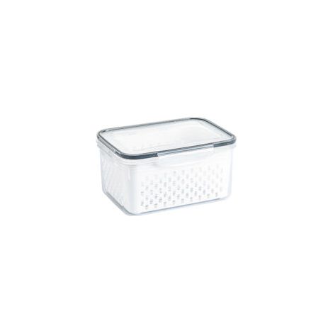 Aufbewahrungsbehälter Mit Abtropfgitter – Transparent – Luftdichter Clip-behälter – 1750 Ml