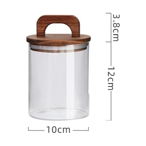 Blütenblattförmiges Glasgefäß, Luftdichte Teekanne, Große Zuckerdose Aus Lebensmittelechtem Material, Gestreiftes Vorratsglas, Rundes Glasgefäß (800 Ml)