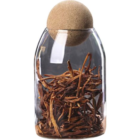 Einmachgläser, Kugelförmige Korkgläser, Luftdichte Küchengläser Mit Deckel, Durchsichtige Glasflaschen Aus Hochfestem Borosilikatglas Für Tee, Kaffeebohnen Und...