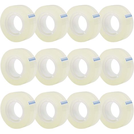 Nachfüllpackung Mit 12 Rollen Durchsichtigem Klebeband, Multifunktionales, Glänzendes, Transparentes Klebeband, Geeignet Für Büros, Haushalte Und Schulen.