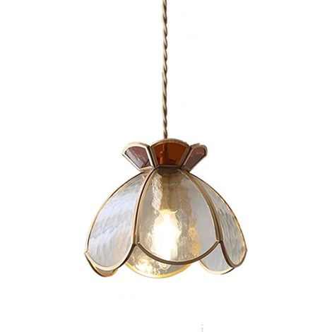 Pendelleuchte Aus Klarglas Im Tiffany-retro-stil, Kücheninselleuchte, Lange Deckenleuchte Mit Floralem Motiv, Modern, Verstellbar, Geradliniges Messing, 1,5 M