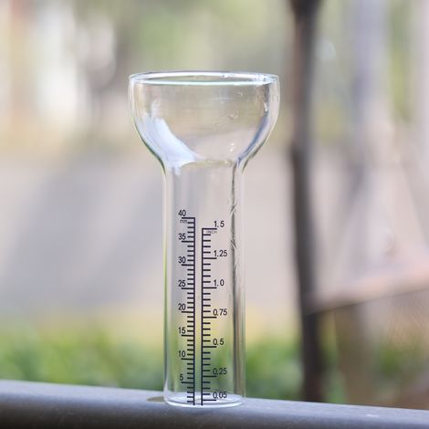 Regenmesser (ohne Erdspieß) – 17,5 Cm – Glas – Speziell Für Den Gartenbau Entwickelt – Kratzfest, Langlebig, Kalibrierte Messskala