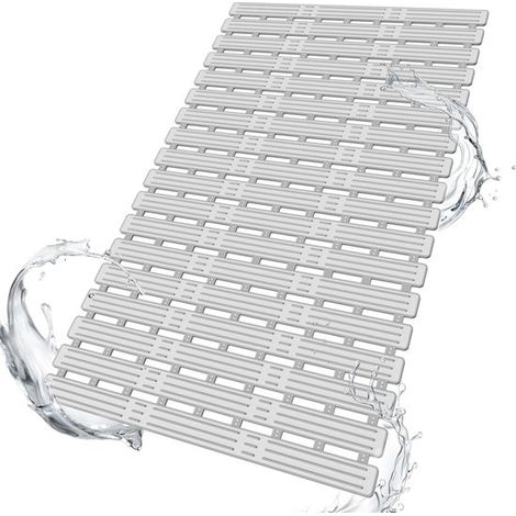 Rutschfeste Und Schimmelresistente Duschmatte – Extra Lange Badematte – Rutschfeste Duschmatte – Für Duschen Im Innenbereich – Rutschfeste Duschmatte Aus Gummi – Mit Saugnäpfen – Waschbar