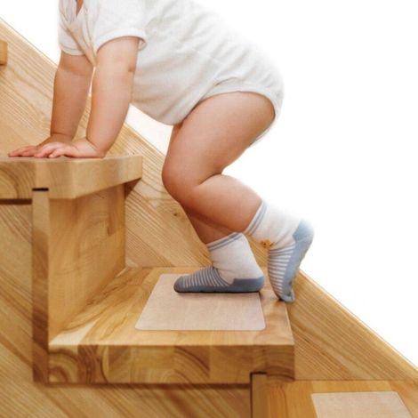 Rutschfeste Treppenstufenmatten – Für Holztreppen Im Innenbereich, Zum Schutz Von Senioren Und Kindern – 15 Streifen, 1081 Cm
