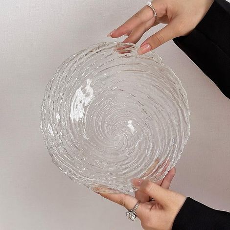 Set Aus 2 Runden, 20,3 Cm (8 Zoll) Großen Schüsseln Aus Gehärtetem Glas Zum Mischen Von Salaten Oder Müsli