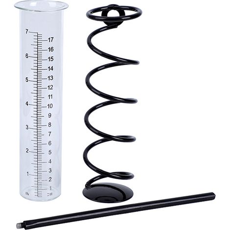 Set Aus 2 Spiralförmigen Regenmessern Auf Gartenstäben – Regenmesser Mit Klarem Glasrohr – 18 Cm (7 Zoll) Messinstrument, Geeignet Zur Messung Von Niederschlag Auf Dem Rasen