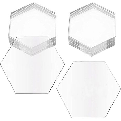 Set Mit 30 Tischnummern Aus Transparentem Acryl – Blanko-namenskarten – Platzkarten – Diy-tischdekoration (sechseckig)