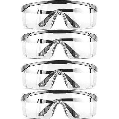 Set Mit 4 Schutzbrillen – Antibeschlag – Übergroß – Breites Sichtfeld – Schutzbrille