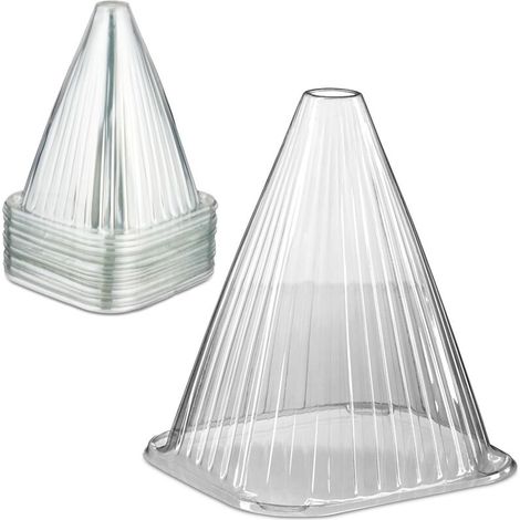 Transparente Pflanzenschutzhüllen – Schützen Sie Ihre Pflanzen Vor Vögeln Und Schnecken – Packung Mit 40 Stück, 19,5 × 19,5 × 19 Cm