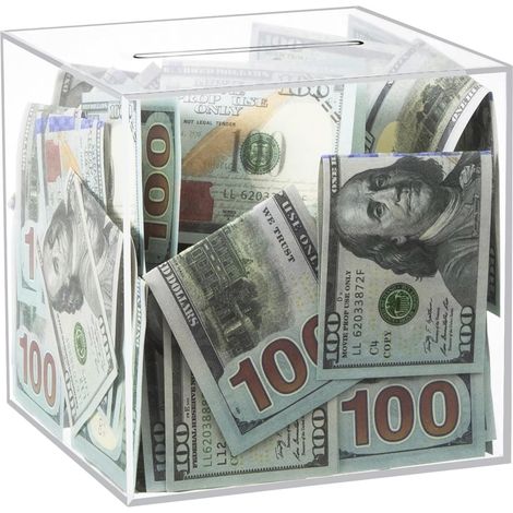 Transparente Spardose Für Erwachsene Und Kinder, Aus Bruchsicherem Acryl, Zur Aufbewahrung Von Geldscheinen Und Münzen, Zum Öffnen Aufbrechen, Geeignet Für Erwachsene, Jungen Und Mädchen, Durchmesser