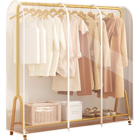 Transparente Stoffabdeckung 120 X 50 X 150 Cm, Ideal Für Einen Kleiderständer — Wasserdichte Schutzhülle, Perfekt Zum Aufhängen Und Aufbewahren Von Kleidung.