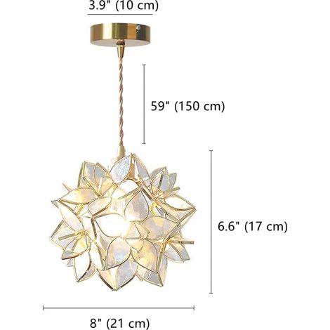 Transparente, Strukturierte Glaspendelleuchte, Blütenförmige Lampe, 20 Cm Moderne Pendelleuchte, Mini-pendelleuchte Für Kücheninseln.