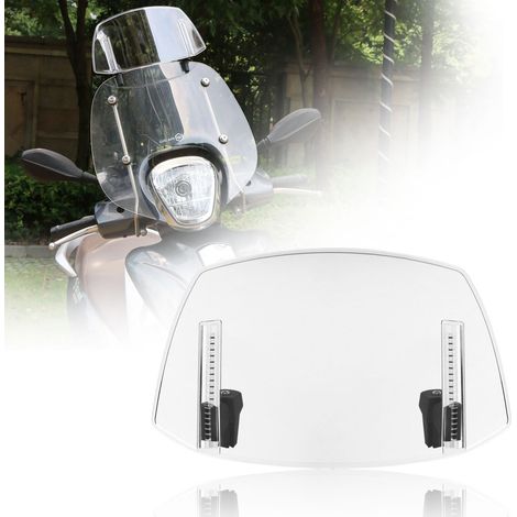 Universelle, Ausziehbare Motorrad-windschutzscheibe – Hochwertiges, Transparentes Pc-material – Höhenverstellbare Windschutzscheibe – Passend Für Yamaha- Und Honda-roller Und -motorräder
