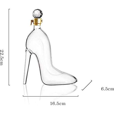 Whiskykaraffe, 750 Ml. Exquisite Weinkaraffe In Form Von High Heels, Mundgeblasen.