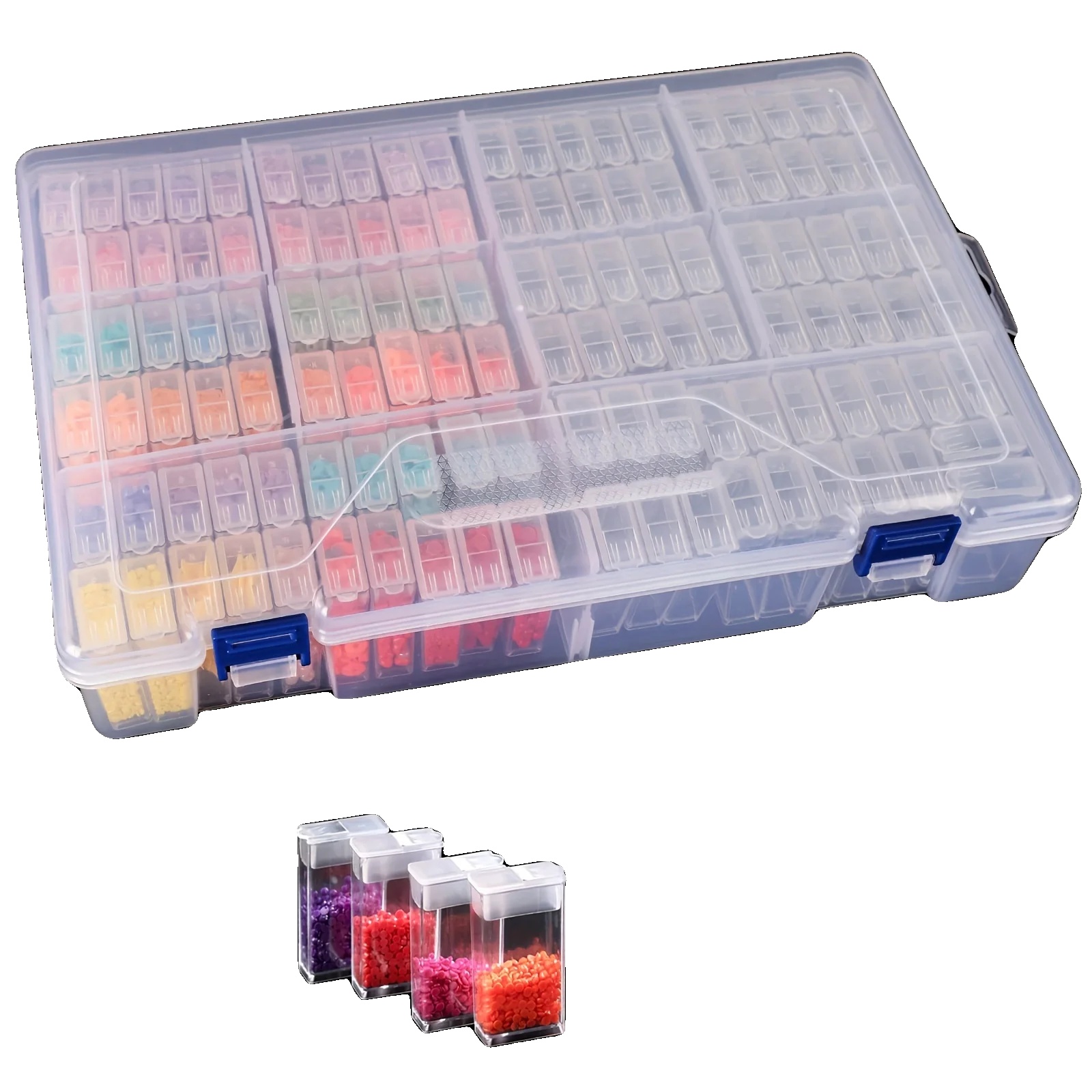 Diamantmalerei Aufbewahrungsbox, Kompaktes Design, Langlebiges Plastik, 124 Gitter