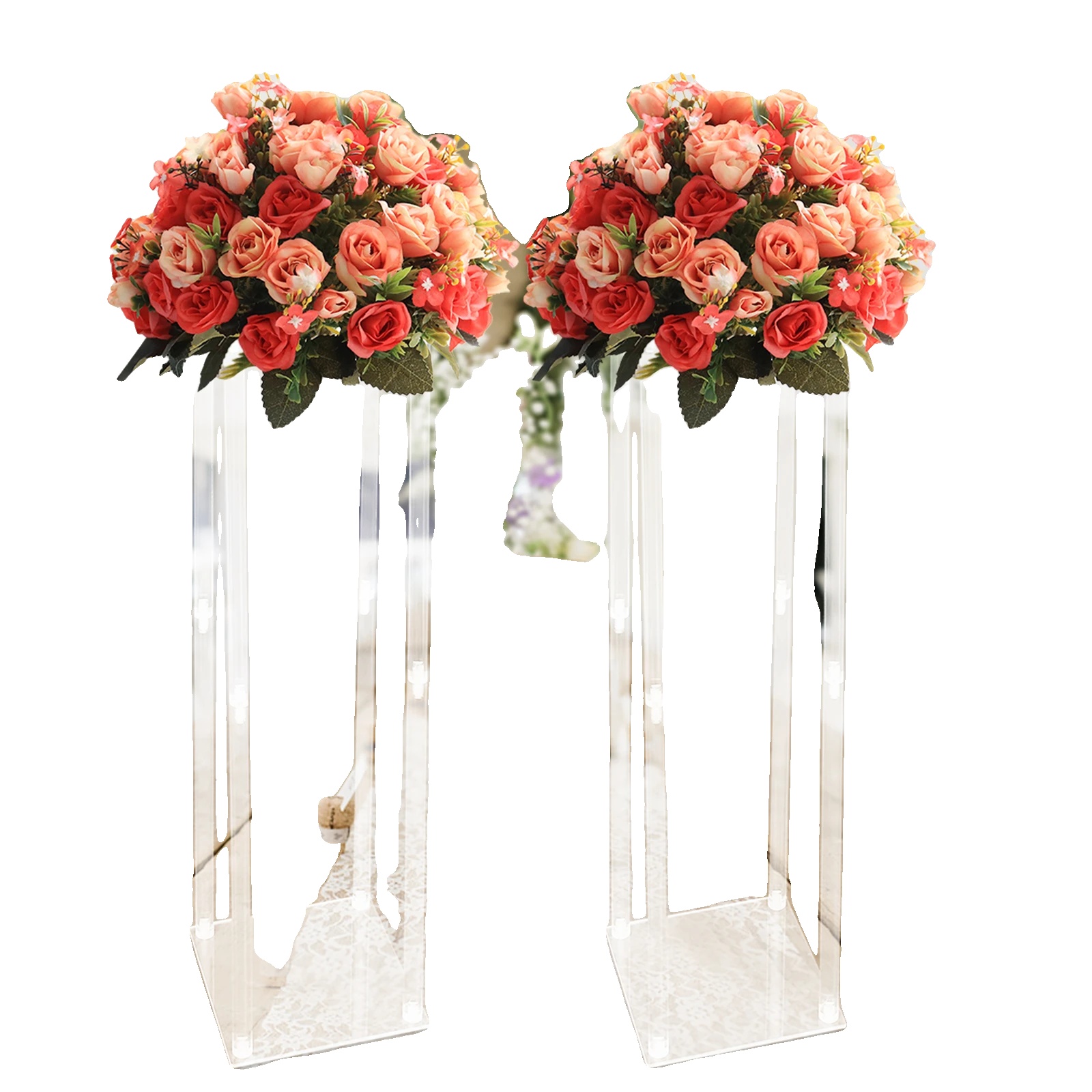 Blumenständer, Höhe 100 Cm, Tragfähigkeit 15 Kg, Set Von 2, Modernes Minimalistisches Design, Abnehmbare Struktur