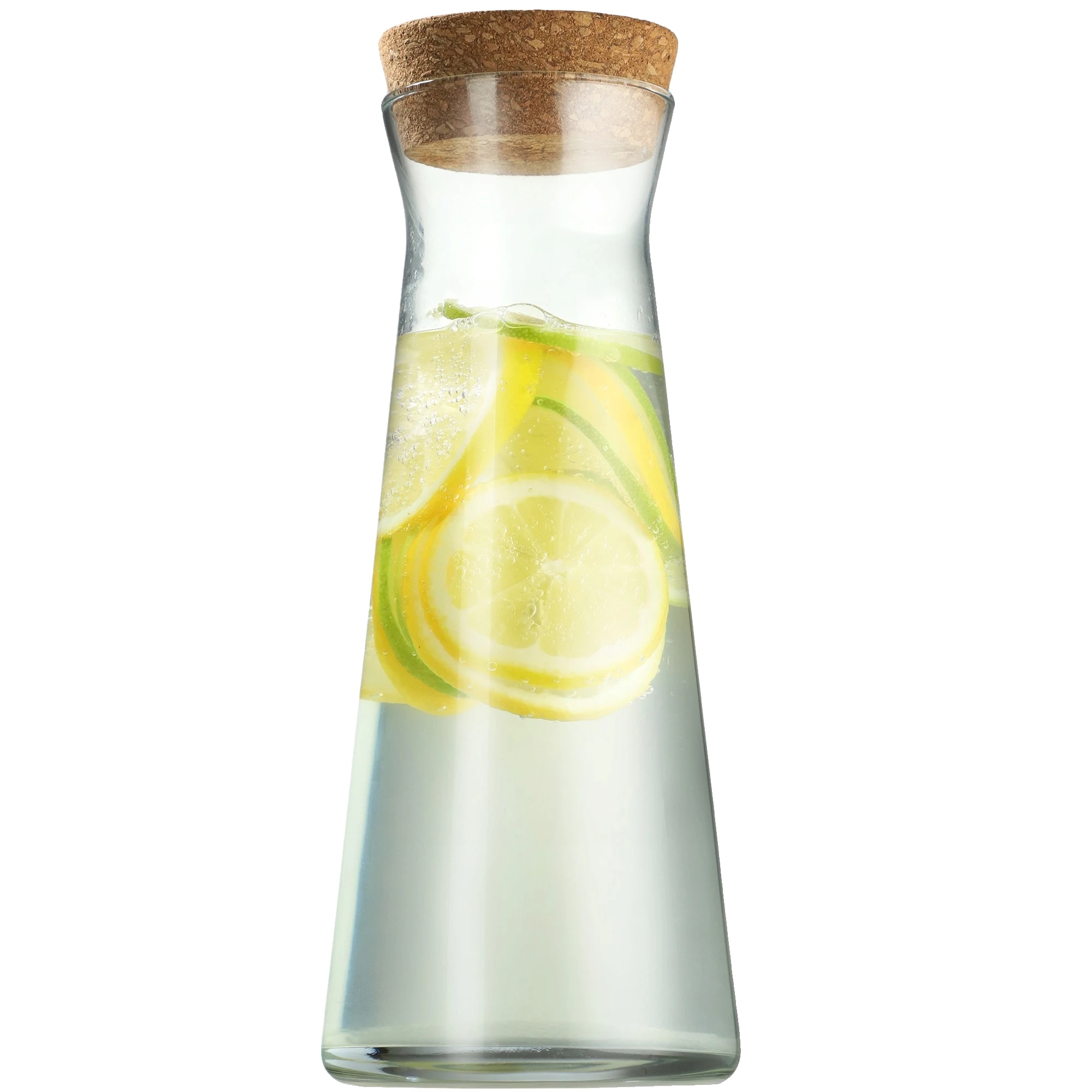 Glaskaraffe, Hochfester Werkstoff, Höhe 25 Cm, Fassungsvermögen 1 Liter, Spülmaschinenfest, Minimalistisches Design
