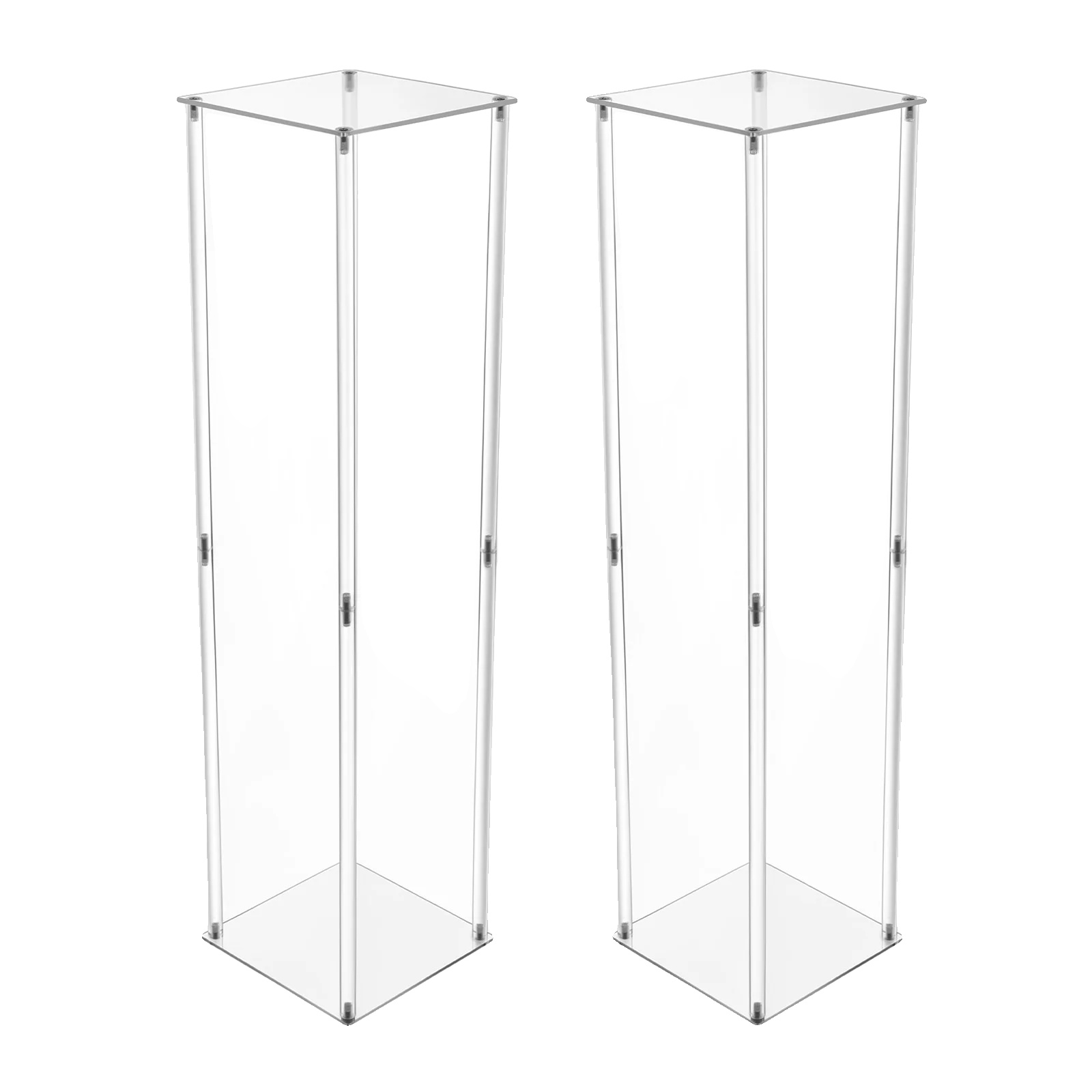 Blumenständer, 40 Zoll Hoch, Transparentes Acrylmaterial, Bis Zu 33 Pfund Tragfähigkeit, Packung Mit 2, Stabile Verschraubte Montage