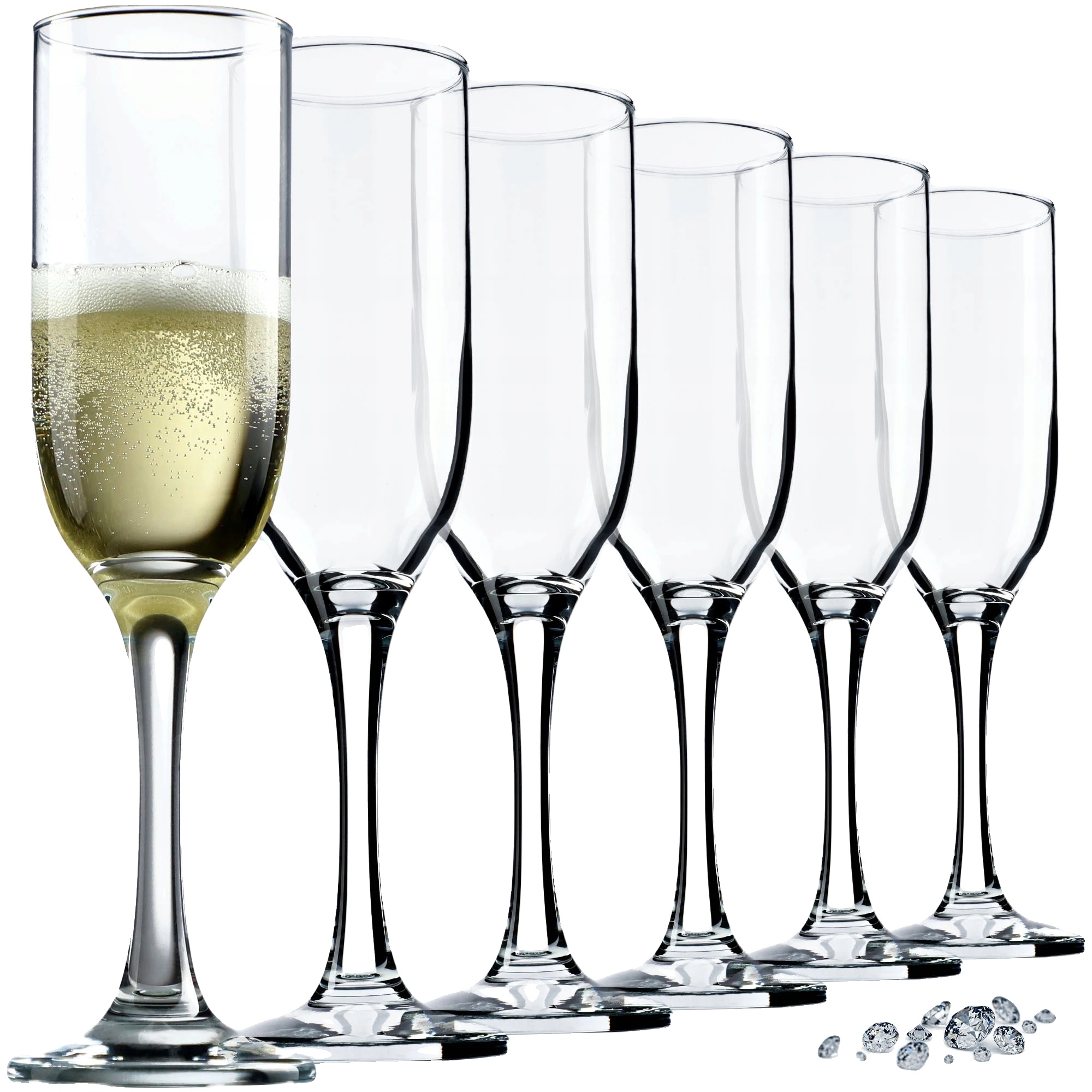 Champagnerglas, Fassungsvermögen 210ml, Set Von 6, Spülmaschinenfest, Kratzfest, Fcm-zertifiziert