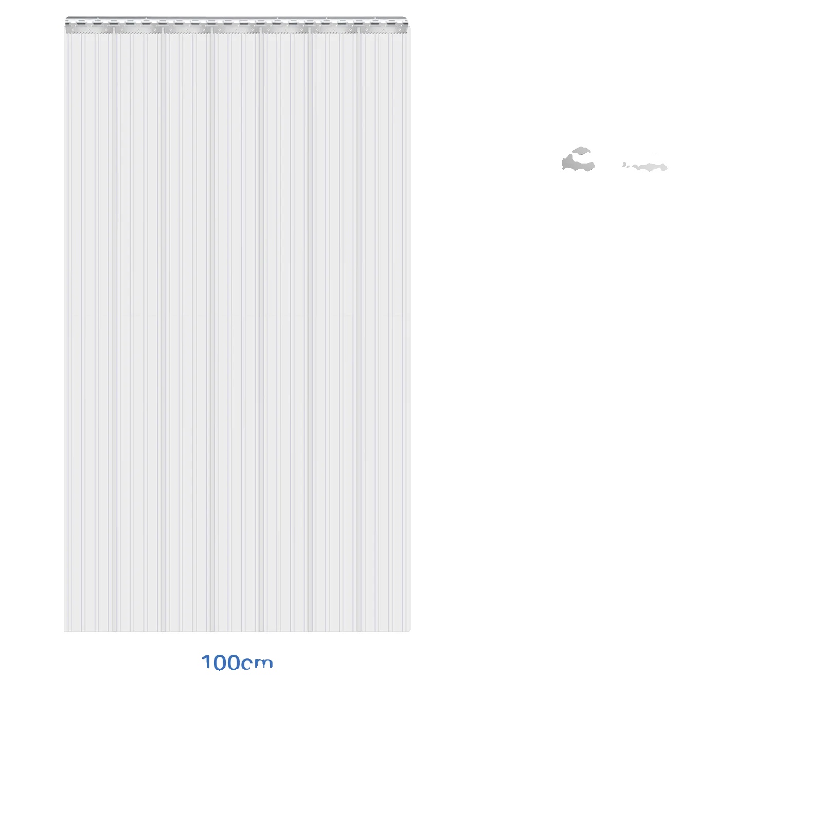 Pvc-streifenvorhang, Wasserdicht, Einfache Installation, Rippent W100 X H225cm
