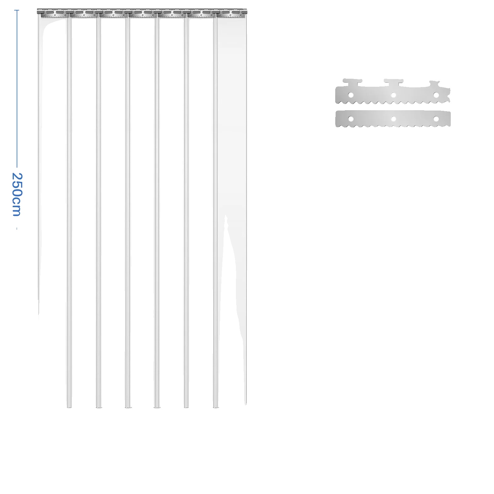 Pvc-streifenvorhang, Wasserdicht, Einfache Installation, W100 X H250cm