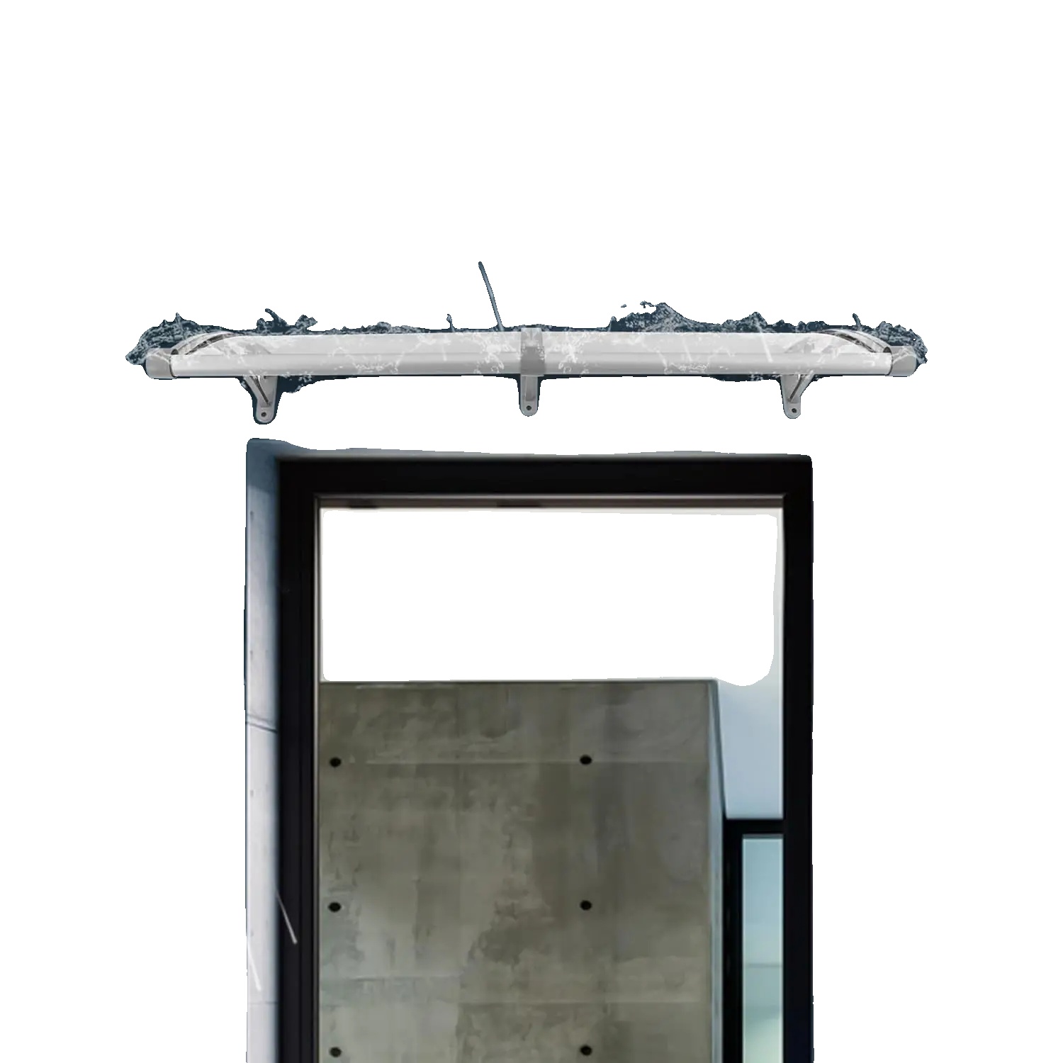 Bogen-türvordach, Transparentes Polycarbonat, 5m² Abdeckfläche, Wetterfest, Uv-schutz Zertifiziert, Einfache Installation
