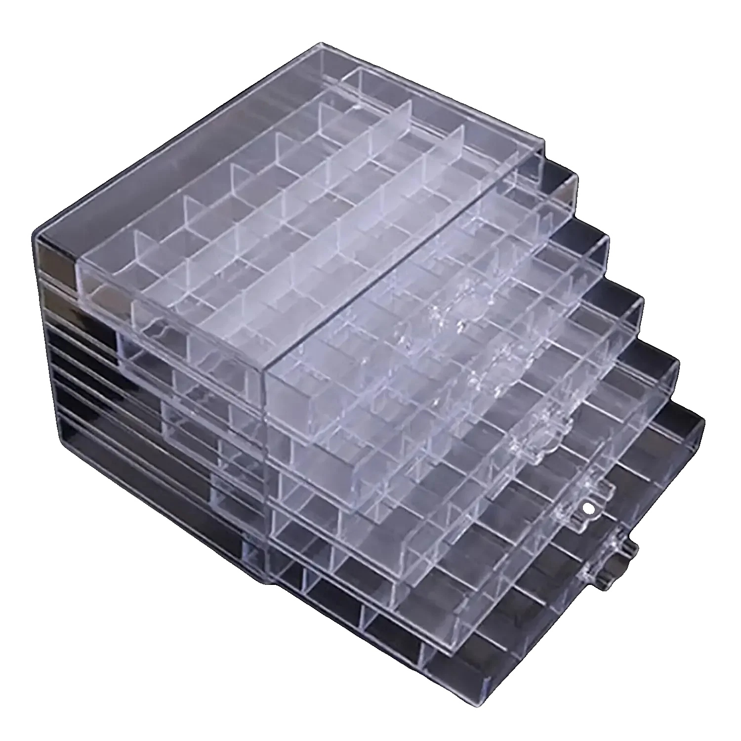 Aufbewahrungsorganisator, 120 Fächer, Schubladendesign, Klar