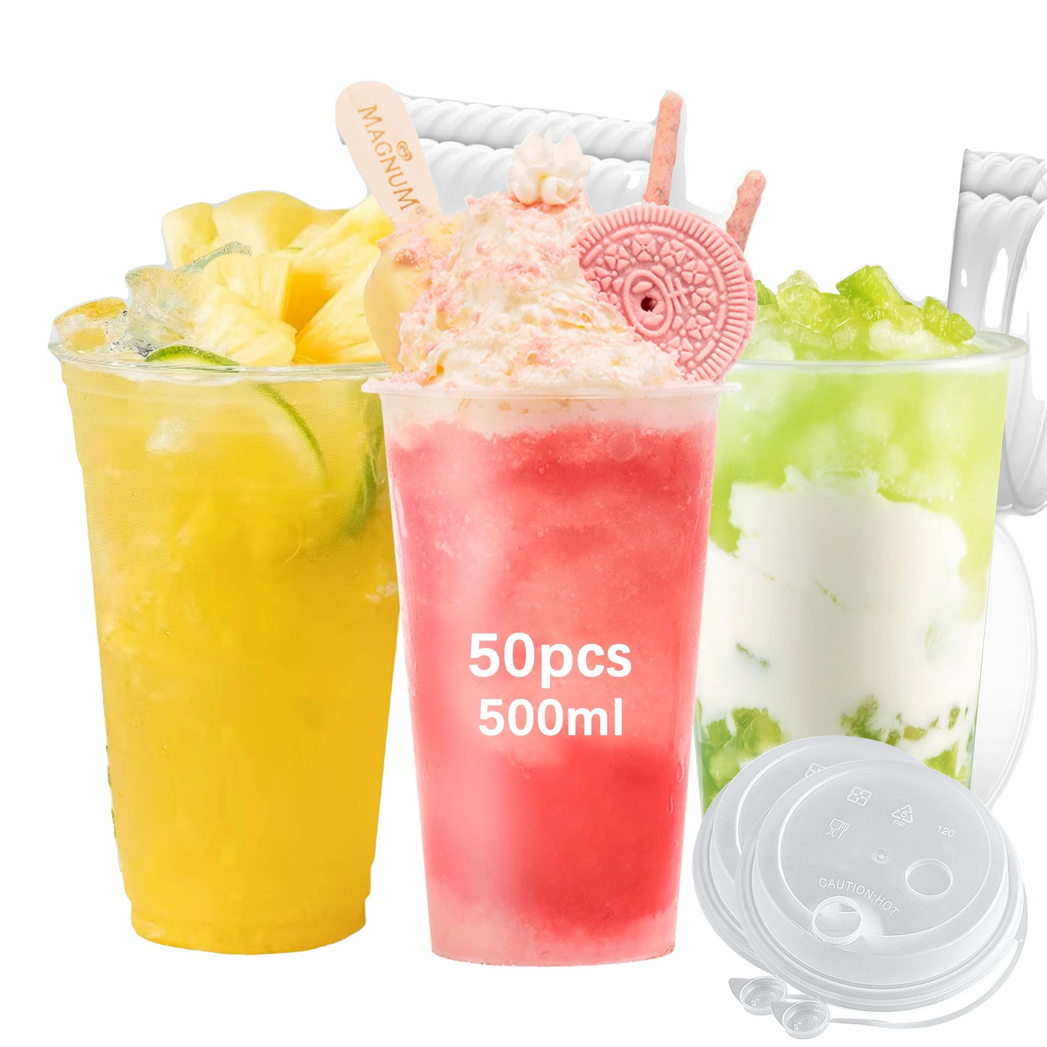 Tassen, Wiederverwendbar, Umweltfreundlich, 50stück, 401-500ml-a