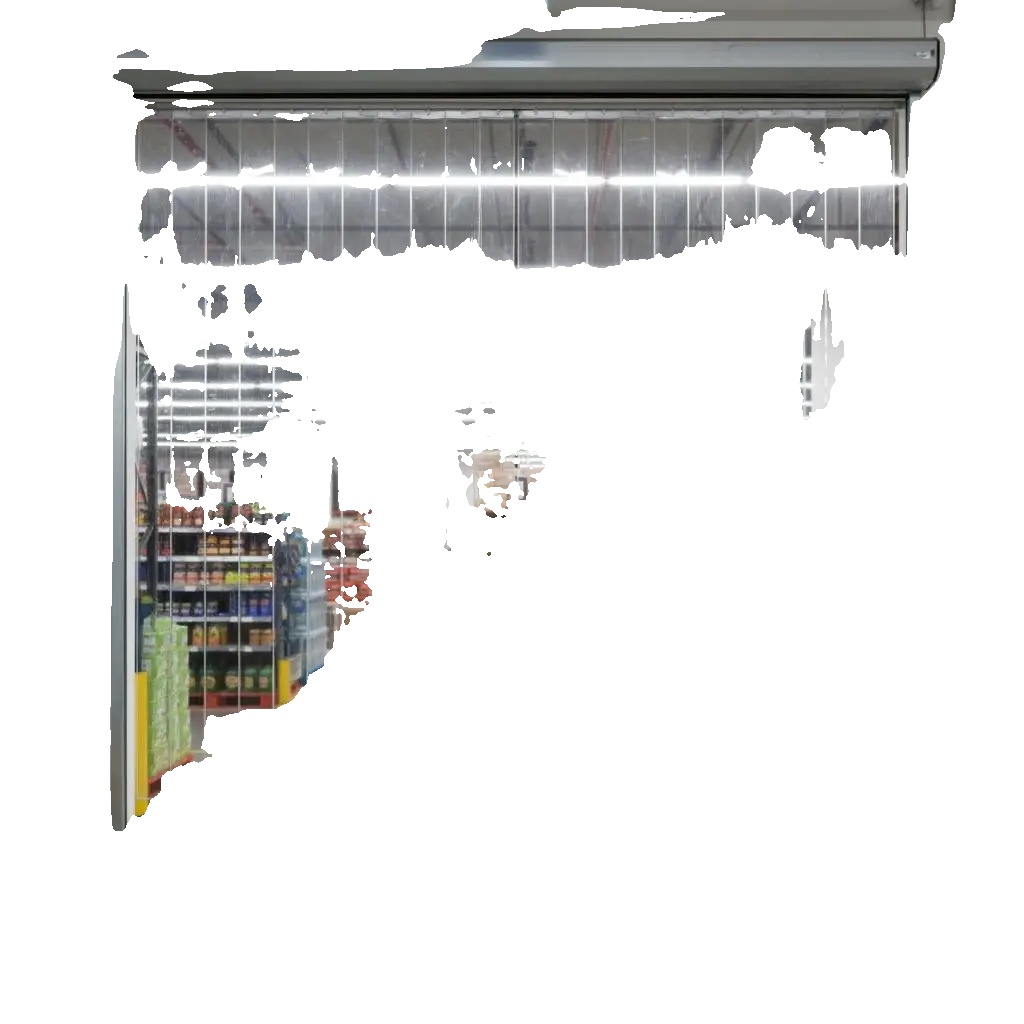Pvc-lanyard-vorhang, Transparentes Lamellendesign, 2 Mm Dicke, Armeegrün