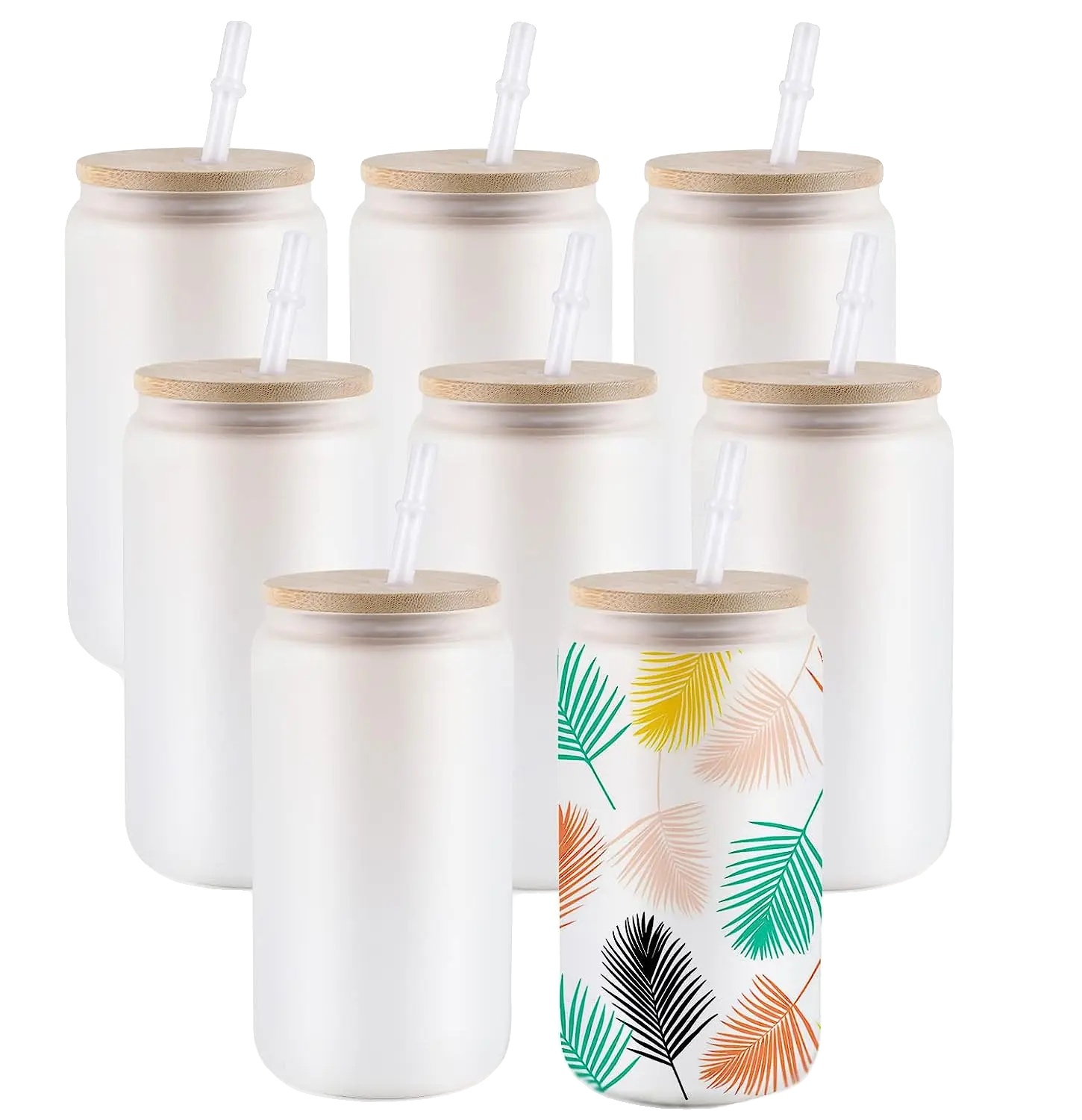 Sublimationsbecher, 16 Oz Kapazität, Komplettes Diy-set, 8 Stück Matt, 16oz