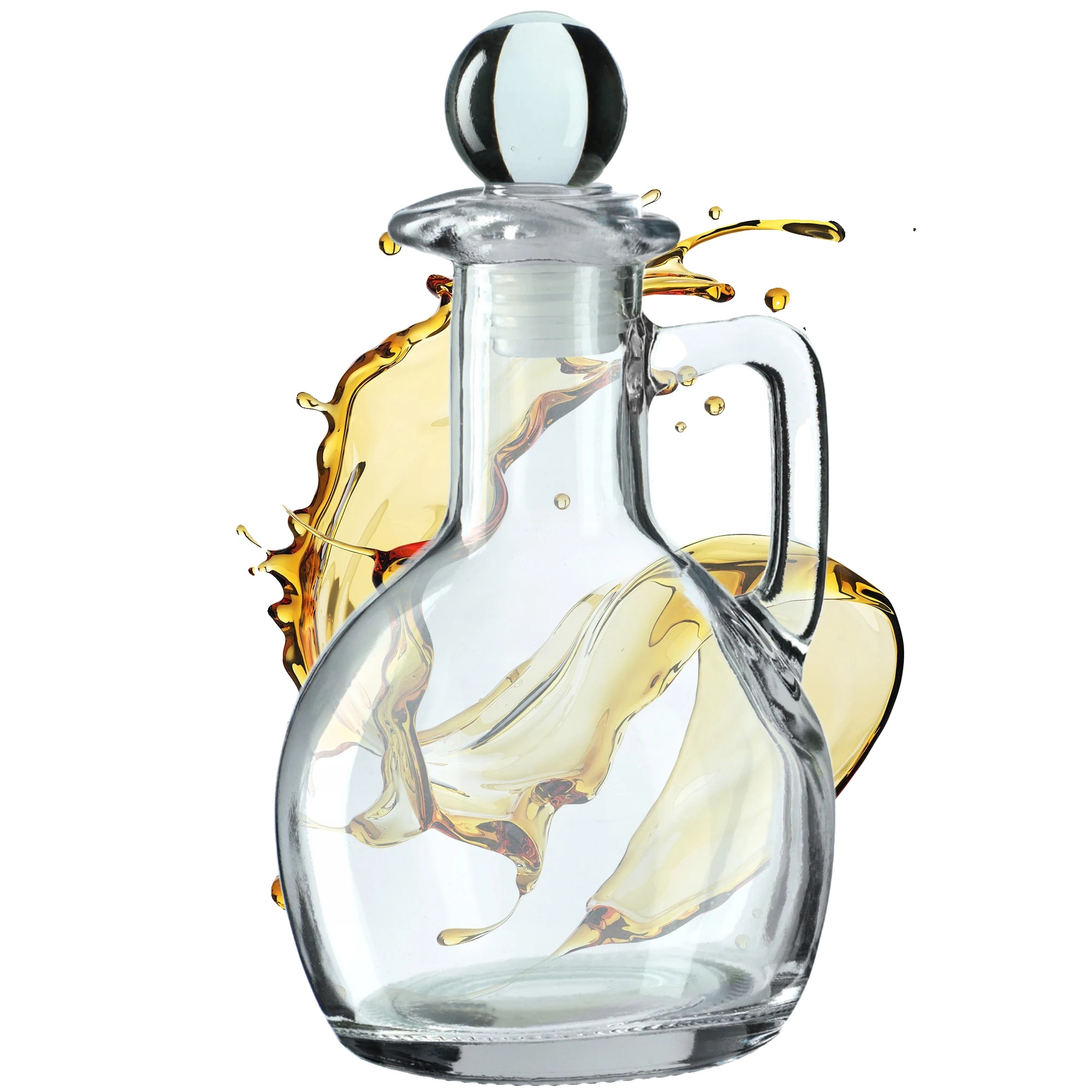 Ölflasche, Dickes Glasmaterial, 100 Ml Fassungsvermögen, 20 Cm Höhe, Transparentes Design, Geeignet Für Öle Und Saucen