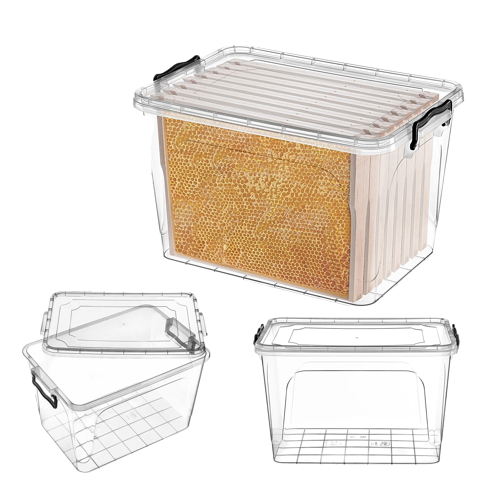 Lebensmittelbehälter, 30 L Kapazität, Kunststoffmaterial, Rechteckiges Design, Langlebig Für Die Lebensmittelaufbewahrung, Bpa-frei