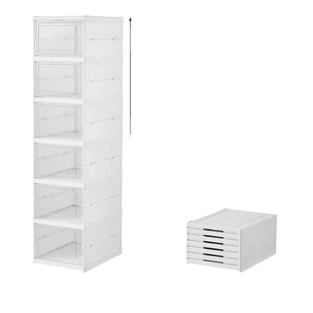 Schuhaufbewahrungsbox, Stapelbares Design, Langlebiges Material, 6schichten