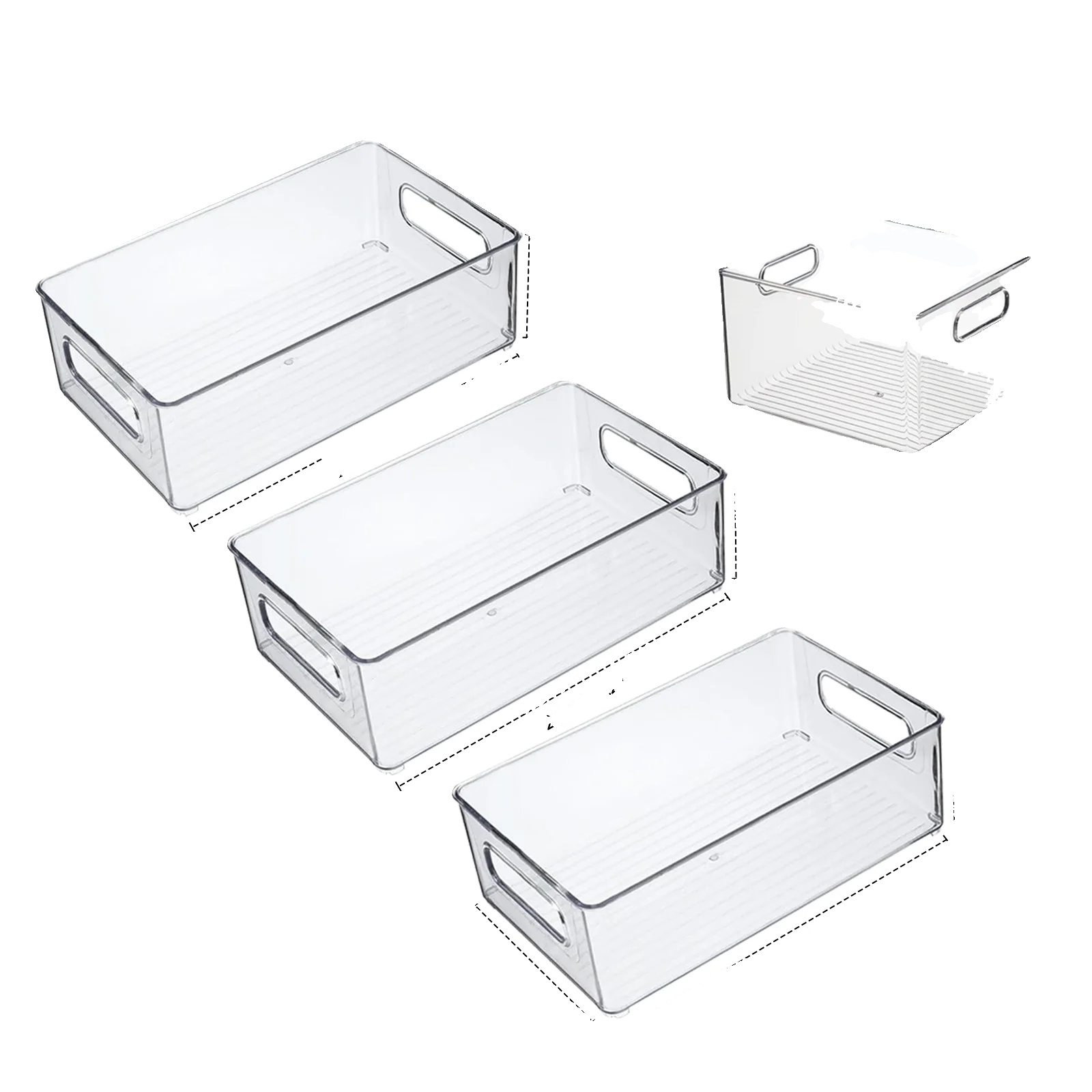Kühlschrankorganizer, Stapelbare Aufbewahrungsboxen, Vielseitige Verwendung, 10 Set