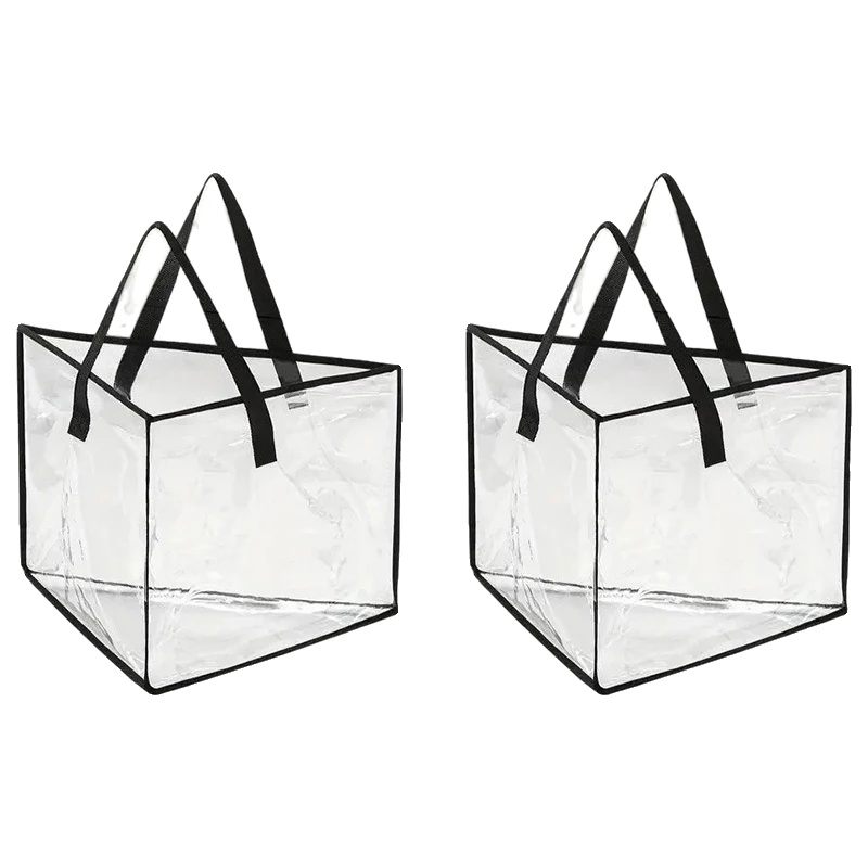 Aufbewahrungstasche, Wiederverwendbar, Platzsparendes Design, 2stk-transparent