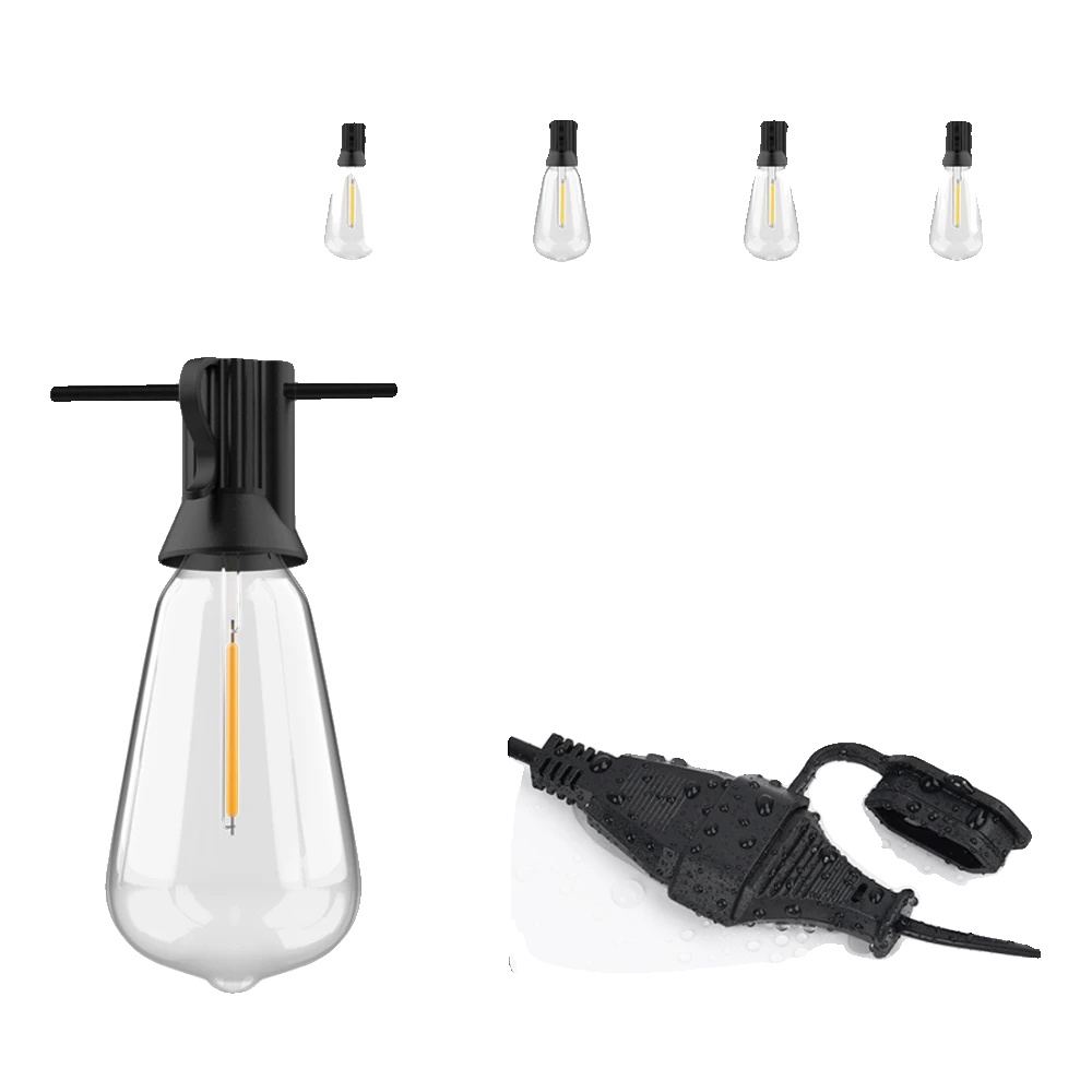 Led Außenlichterketten, Bruchsicher, Wasserdicht, 50ft 15m 25led, Eu-stecker-d