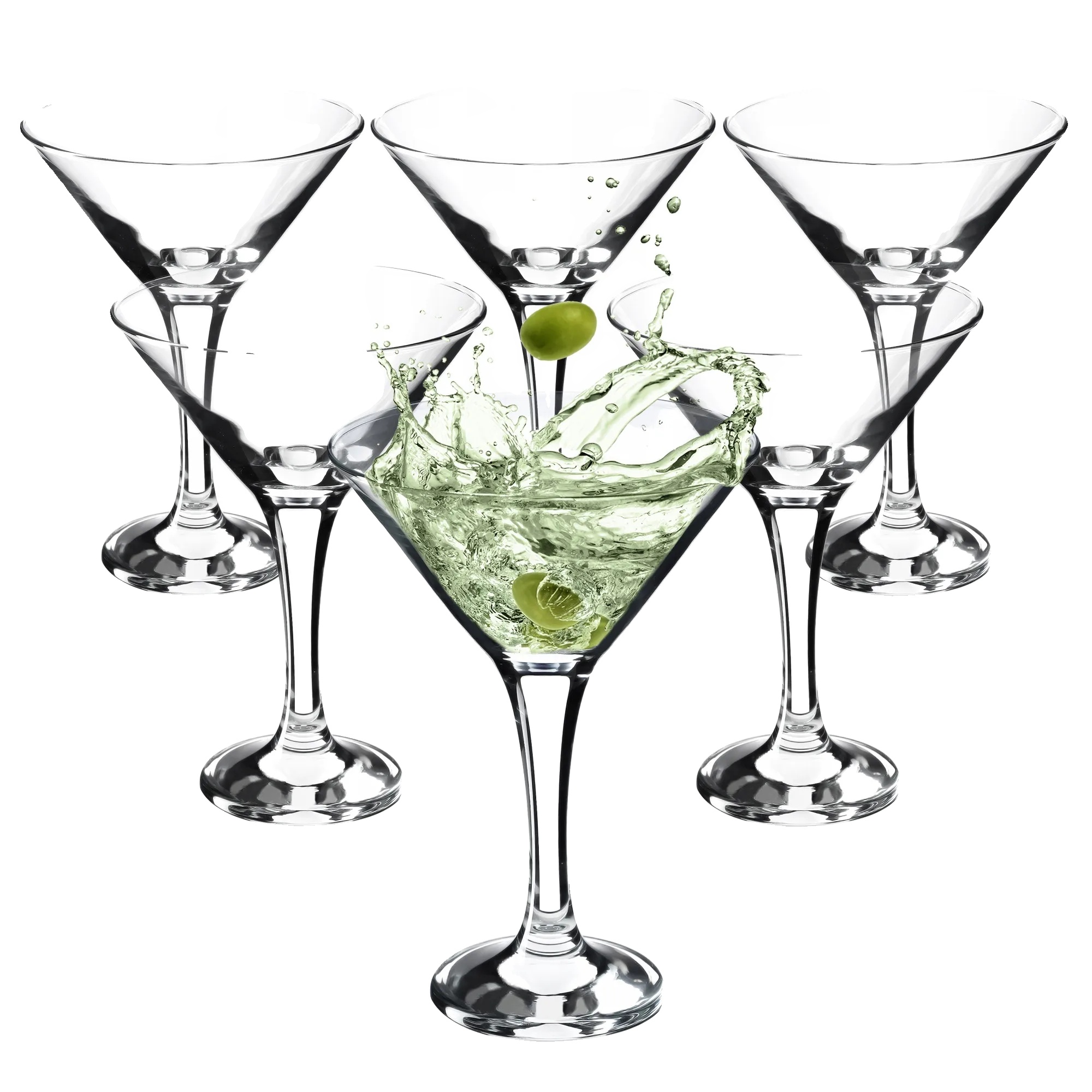 Cocktailglas-set, 175 Ml Fassungsvermögen, 10,8 Cm Durchmesser, 14,7 Cm Höhe, Set Aus 6 Teilen, Ergonomisches Design