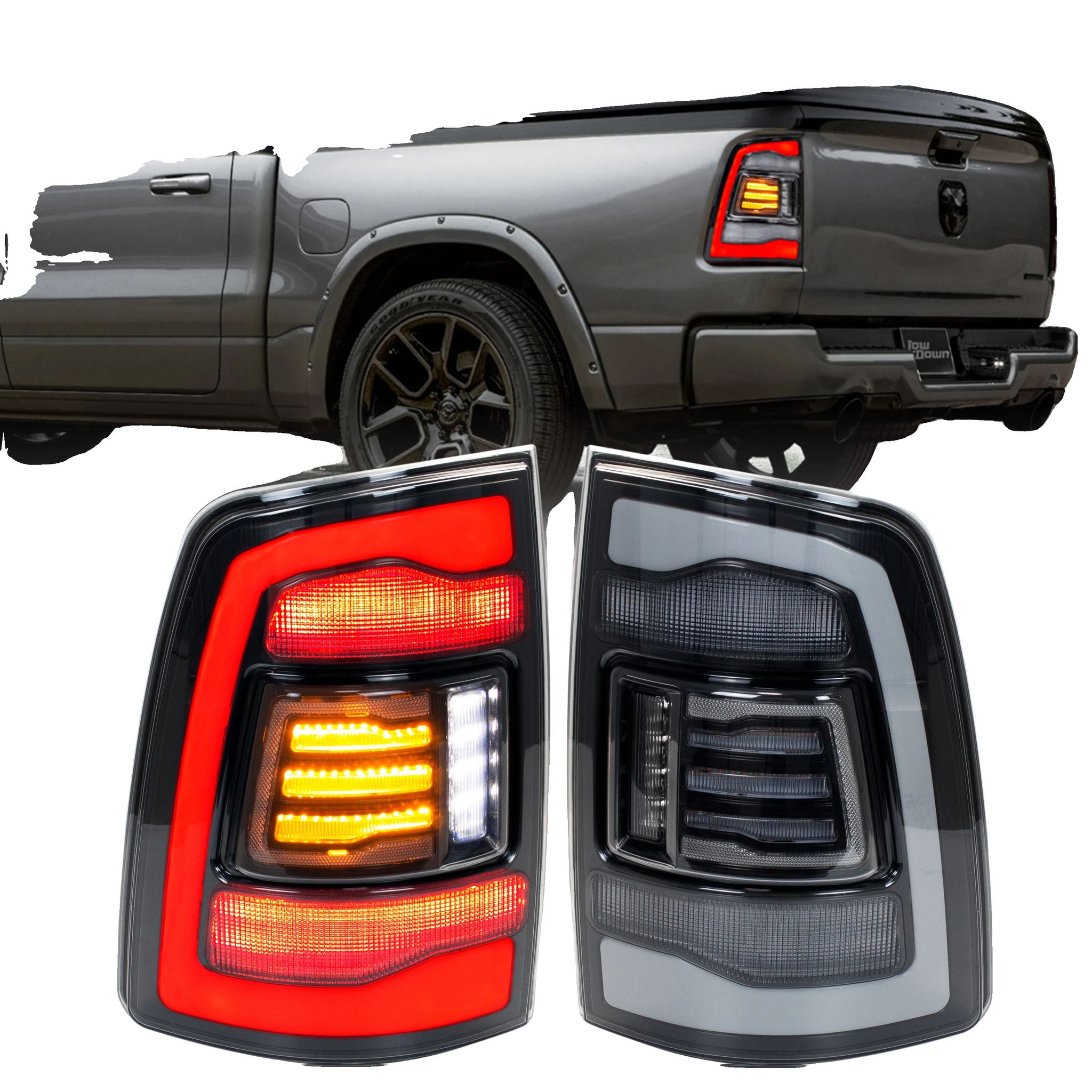 Led-rücklichter, 12v, 35w, 5 Kg, Klar, Für Dodge Ram 2009-2018