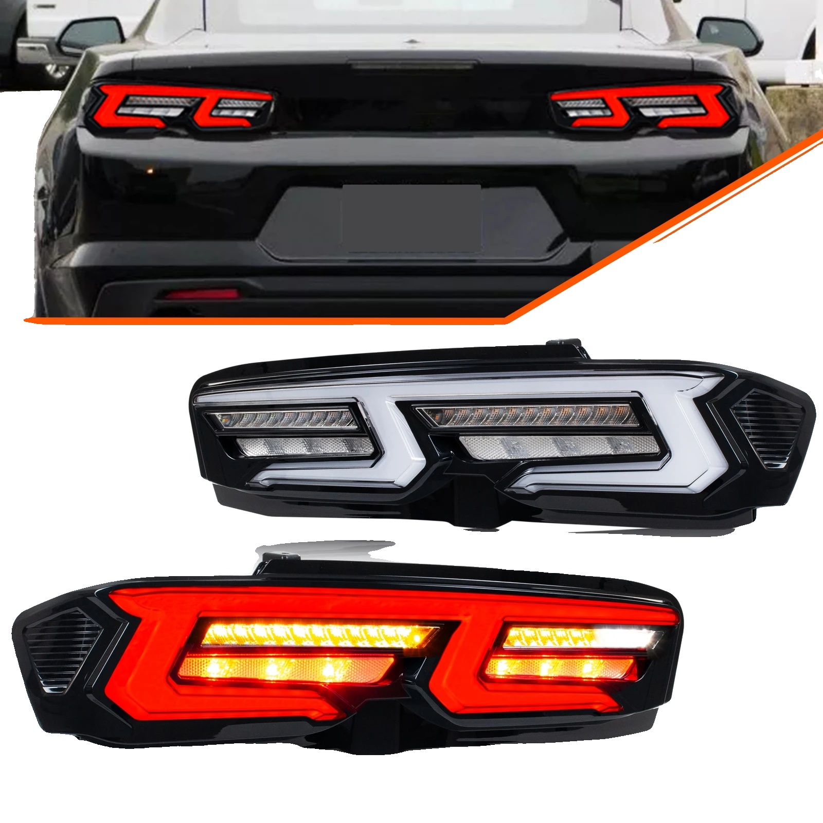 Led-rücklichter, 35w Leistung, 12v Spannung, 3400lm Lumen, Kompatibilität Mit Chevrolet Camaro 2019-2024, Sequenzielle Blinker