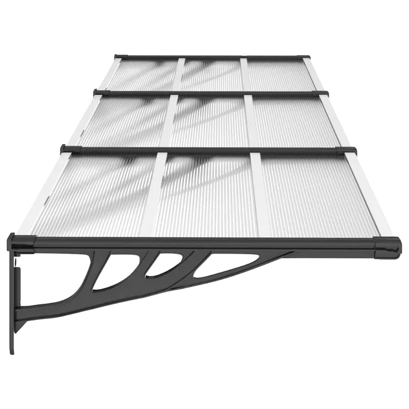 Türvordach, Polycarbonat-konstruktion, Wetterfest, Klar