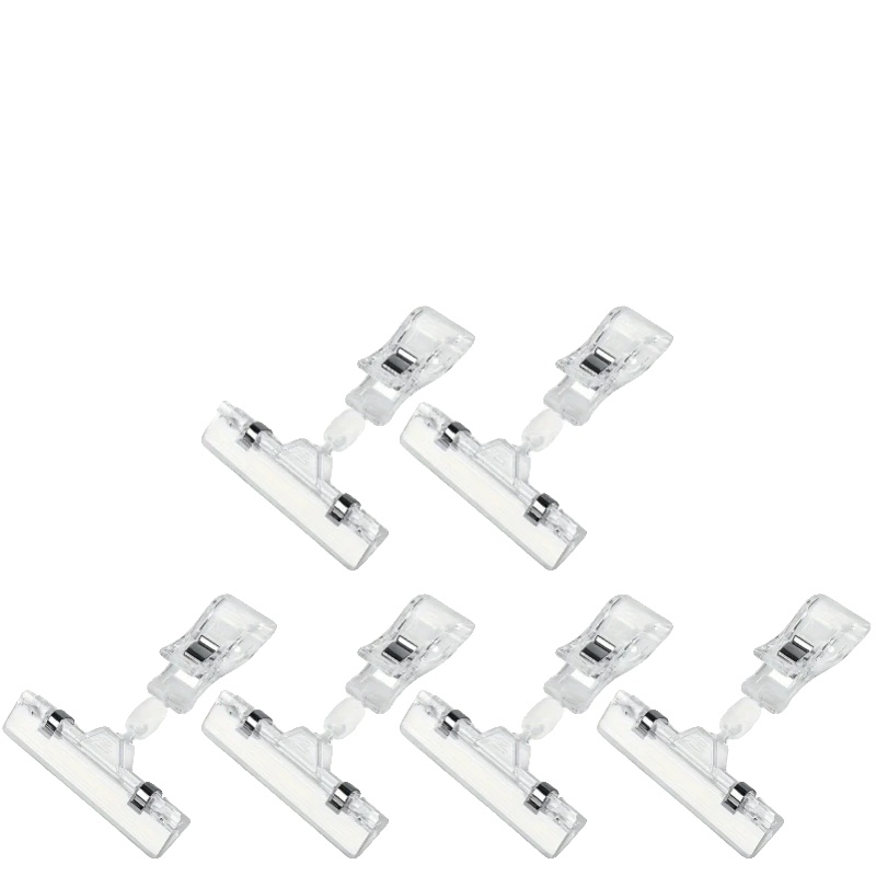 Preisschildhalter, Langlebiger Kunststoff, Starker Griffclip, 6stück