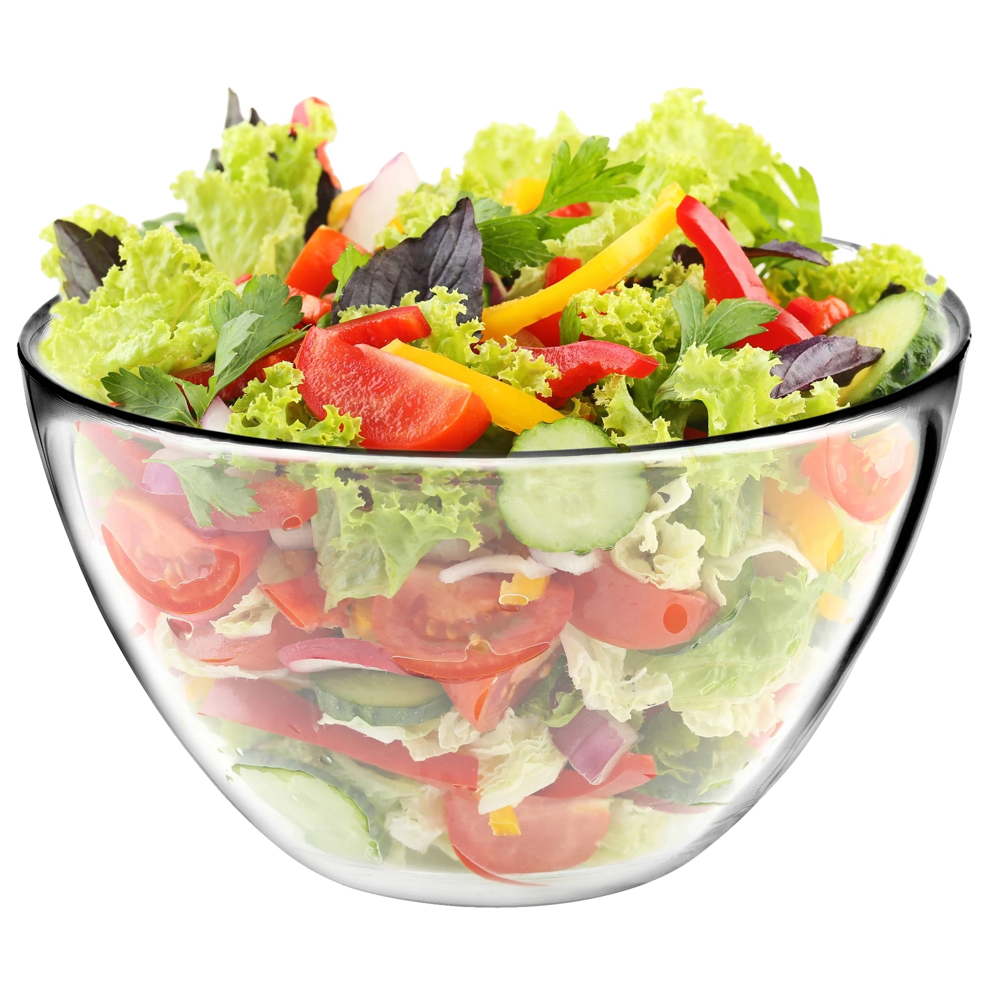 Salatschüssel, Glasmaterial, 17 Cm Durchmesser, Geeignet Für Verschiedene Lebensmittel, Ideal Für Zusammenkünfte, Ce / Eu Zertifiziert