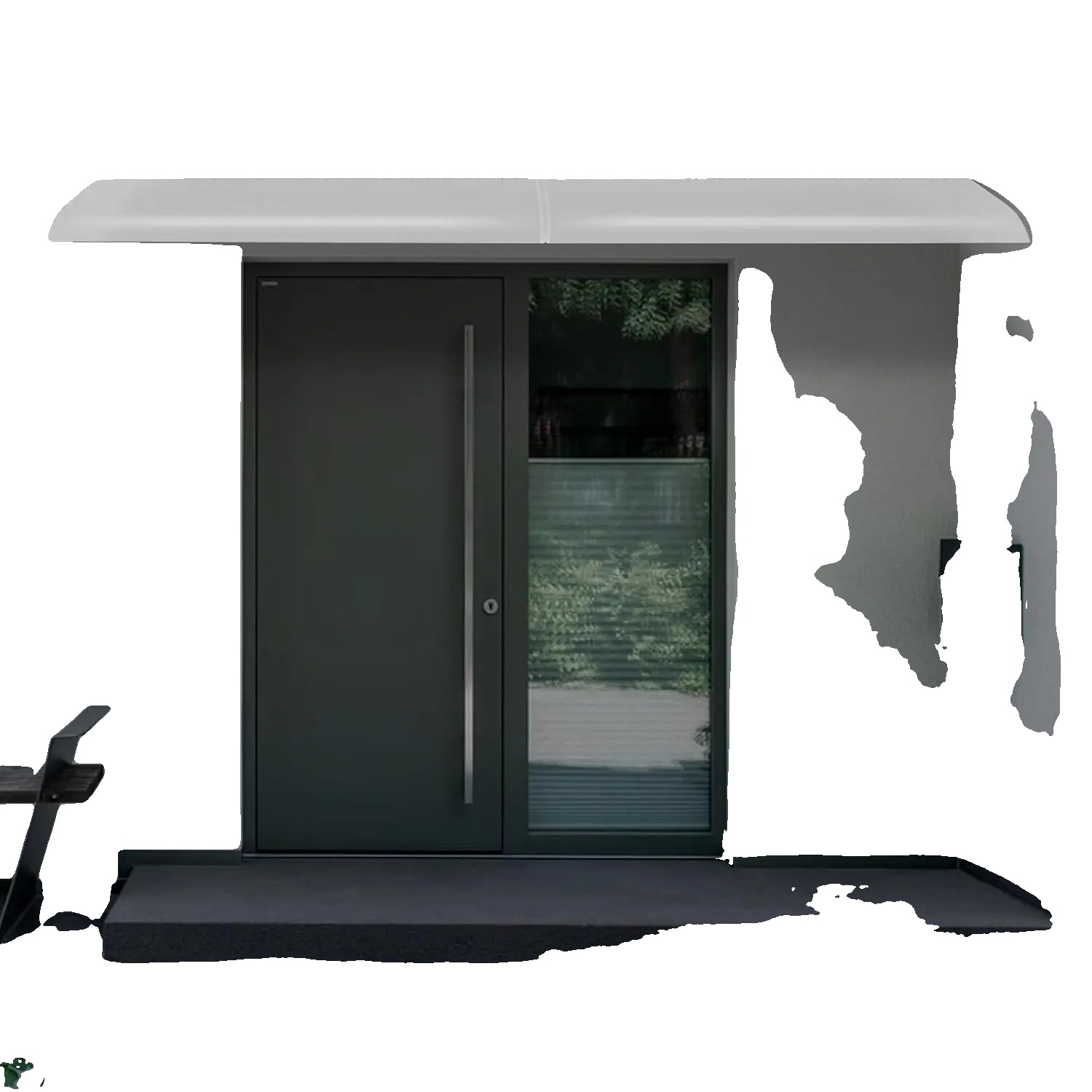 Regenschutz, Pet-material, 200 X 40 Cm, Wandmontage, Temperaturbereich -30°c Bis 70°c, 3,5 Mm Dicke