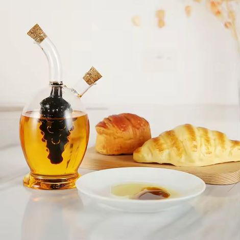 Öl- Und Essigspenderflasche, 2-in-1 Olivenöl- Und Essigspender-set Mit Korken, Glasflaschen Für Die Küche