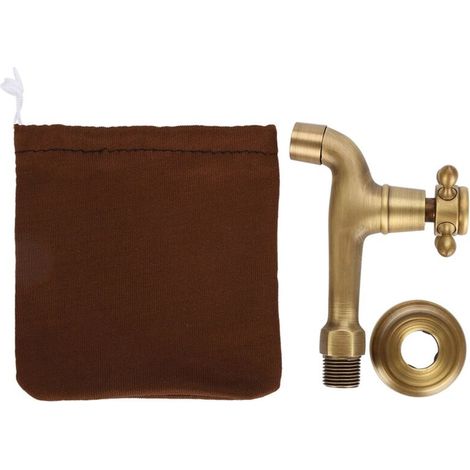 Antike Messingarmatur, Vintage-gartenarmatur Aus Massivem Messing, Wandmontage, G1/2-gewinde Für Schwimmbad, Waschbecken, Küchenspüle (lang)