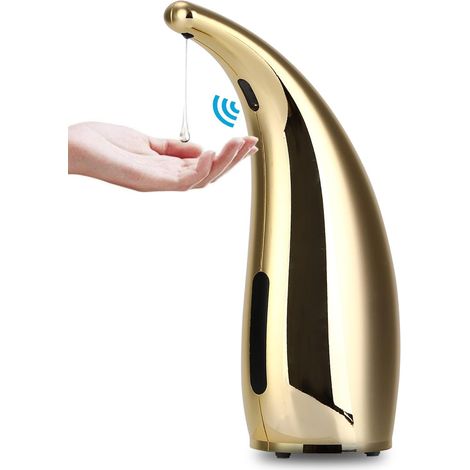 Automatischer Seifenspender – 4 Einstellbare Stufen – Berührungslos – Infrarotsensor – Wasserdicht – 300 Ml – Gold – Ideal Für Küche Und Bad