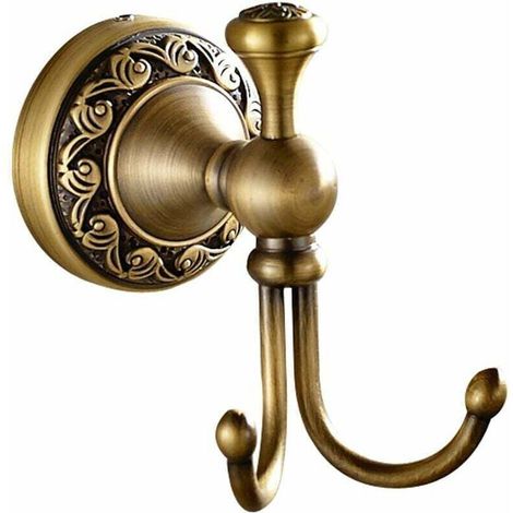 Garderobenhaken Aus Messing Im Retro-stil, Garderobenständer Mit 2 Haken, Badezimmer-accessoire-set, Toilettenpapierhalter, Antikmessing-finish, Wandmontage, Vagu, Von Debun