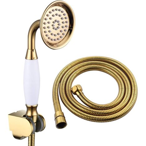 Handbrausekopf, Ideal Für Strand, Wohnmobil, Freibad Usw. – 1 Set Mit Sockel