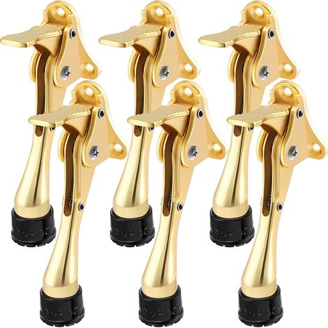 Hochleistungs-türstopper Für Die Unterseite Der Tür, Türstopper Aus Metall Mit Verstellbaren Gummifüßen, Ersatz-türstopper Mit Feder (gold)